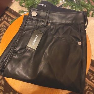 NEW* Black Express- leather stretch pants